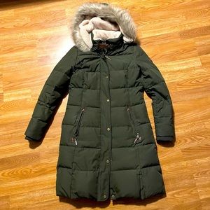 Ralph Lauren Faux Fur Trim Green Parka